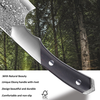 Couteau utilitaire professionnel en acier Damas de 6 pouces, VG10, 67 couches, couteau de cuisine japonais pour trancher, avec manche ergonomique en bois d'ébène