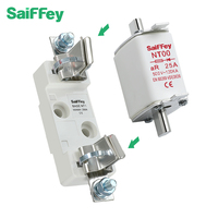 Fusible de Cuchilla Tipo HRC AC500V/690V SaiFFey 2-160A de Acción Rápida, Enlace Fusible de Cerámica NT00C