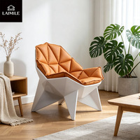 Fauteuil lounge design unique avec base étoilée, coussin rembourré, fauteuil individuel pour la maison, l'hôtel ou la zone de réception