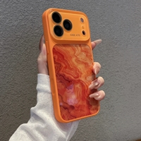 Étui de téléphone élégant à motif marbré avec protection d'objectif grand angle et coloré pour iPhone 17 Pro Max 16 15 Funda