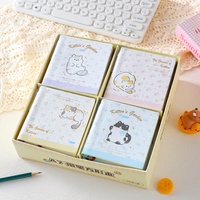 Cuaderno Cuadrado Kawaii de Bolsillo A7 con Mini Bolígrafo, Páginas Sin Líneas, 100 Hojas, 80GSM, Papelería Infantil al por Mayor
