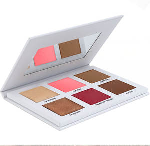 Poudre Pressée 6 Nuances Surligneur <span class=keywords><strong>Contour</strong></span> Blush Private Label Blush Palette <span class=keywords><strong>Miroir</strong></span> Intégré - Product Image 4