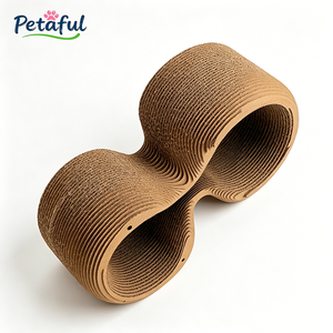 Petaful Túnel Rascador <span class=keywords><strong>para</strong></span> <span class=keywords><strong>Gatos</strong></span> de Doble Anillo y 8 Bucles - Mueble Interactivo de Cartón <span class=keywords><strong>para</strong></span> <span class=keywords><strong>Gatos</strong></span> Pequeños y Adultos - Product Image 5