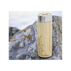 Pandoo Bamboo Stainless Steel Tumbler 500Ml Insulated Water <b>Bottle</b> Outdoor Use - Product Image 1