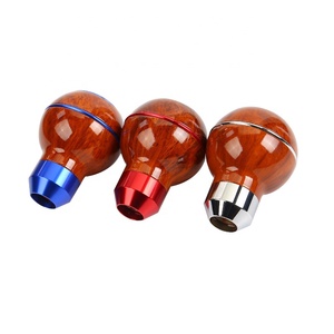 JDMotorsport88 רכב אדום עץ Shift Knob <span class=keywords><strong>5</strong></span> מהירות ידניים מקל שיפטר מנוף עם 3 מתאמי גומי - Product Image 3