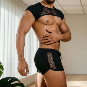Chaleco Deportivo Negro con Hombreras de Malla para Hombre |   Camiseta sin mangas personalizada para hombre, de tela de algodón Ice Silk y ventilación - Product Image 1