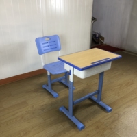 Bureau d'étudiant réglable en plastique et ensemble de chaises pour l'éducation Mobilier de classe pour l'école et l'université Tables de lecture
