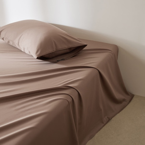 <span class=keywords><strong>Drap</strong></span> plat en coton longues fibres style Aman minimaliste, 300 fils, respirant, doux pour la peau, texture hôtelière haut de gamme pour chambre à coucher - Product Image 4