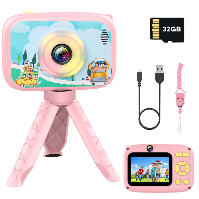 Jiexunda Camara Kids Toy Camera 3-12 Years Portable for Selfie Kids Digital Video Recorder 32 GB Memory Card Not Included