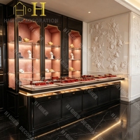 Vitrine de présentation de bijoux de luxe, mobilier de magasin, design personnalisé, vitrine de présentation de bijoux en verre verrouillable