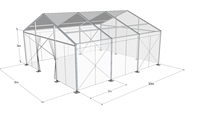 Nouvelle conception 2026 Grande tente de réception extérieure transparente en PVC double couche imperméable et extensible pour événements, mariages et fêtes toutes saisons