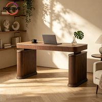 Bureau d'ordinateur moderne en bois massif de style nordique, table d'écriture design de luxe pour bureau à domicile, chambre et salon