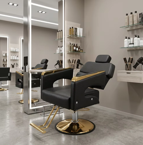 Chaise de barbier en cuir de haute qualité, très vendue, rotation à 360 degrés, hauteur réglable, design moderne pour usage domestique et commercial - Product Image 1