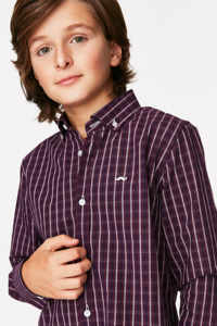 Venta caliente elegante vestido de cuello con botón cómodas camisas de manga larga para niños para venta al por mayor - Product Image 2