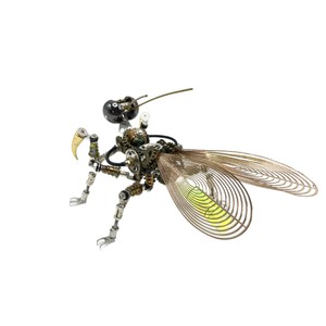 PUNK Mechanical แมลงเรืองแสงตั๊กแตนตำข้าวที่มีสีสัน DIY โมเดลงานฝีมือโลหะเครื่องประดับปริศนา3D - Product Image 5
