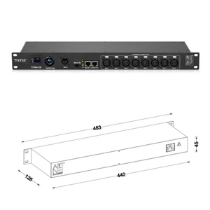 Controlador <span class=keywords><strong>DMX</strong></span> Art-Net Streaming ACN con 8 Salidas Físicas, Ethernet, Conexión en Cadena, Sincronización Maestro-Esclavo, para <span class=keywords><strong>PC</strong></span> - Product Image 2