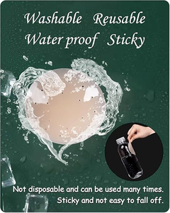 Vente chaude sucette couverture 8cm Ultra mince Sexy poitrine tarte 2024 nouveau respirant solide Silicone manches - Product Image 2