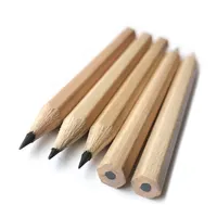 Заводские бесплатные образцы карандашей, короткий шестиугольный предварительно заточенный карандаш из натурального дерева, цветной карандаш HB