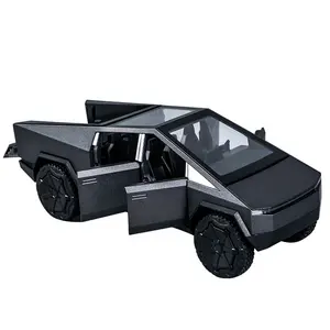 1:32 Cyberpunk camioneta modelo metales aleaciones simulación sonido y luz tirar hacia atrás vehículo 1/24 Diecast modelo coches Juguetes