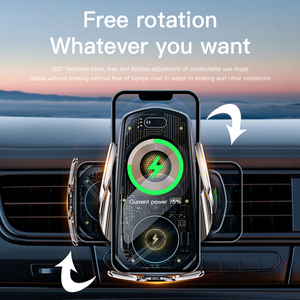 Support de téléphone de voiture intelligent à <span class=keywords><strong>induction</strong></span> rapide 15W, chargeur sans fil pour voiture, support de navigation pour téléphone de voiture, tendance 2025 - Product Image 5
