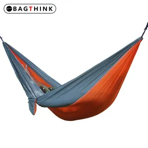 Wholesale Custom Logo Outdoor Portable Parachute Folding Hammock, Swing Nylon Camping Mesh Hammock with Mosquito Net/