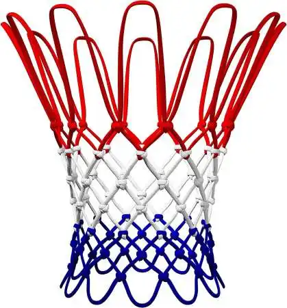 फैक्टरी मल्टीकोर सफेद लाल नीला शुल्क बास्केटबॉल नेट मजबूत और टिकाऊ प्रतिस्थापन बास्केटबॉल शुद्ध बास्केटबॉल हूप सहायक उपकरण