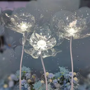 Luminous road leads crystal flowers PVC artificial flowers for wedding t table props decor ornaments professional wholesale