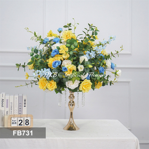 DKB Wholesale Rose Flower Ball Arrangement Wedding <b>Table</b> Flower Centerpieces Silk Artificial Flower Ball - Product Image 2