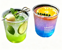 Gobelets en plastique jetables personnalisés pour boissons froides, 10oz, 12oz, 16oz, pour promotion de marque, événements et fêtes