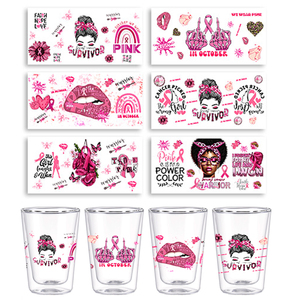Tazza in Vetro Borosilicato a Doppia Parete da 400ml con Tema Natalizio, Bicchiere Creativo per le Festività con Adesivi <span class=keywords><strong>UV</strong></span> per Regalo e Uso Domestico - Product Image 1