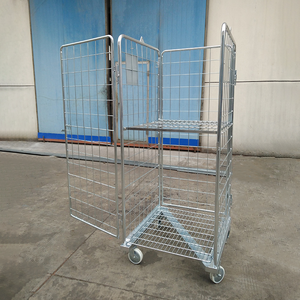 850x760xh1800 dây thép lưới lưu trữ CuộN lồng Z cơ sở có thể gập lại có thể khóa lưu trữ lưới Container xe đẩy hàng hóa & Thiết bị lưu trữ - Product Image 4
