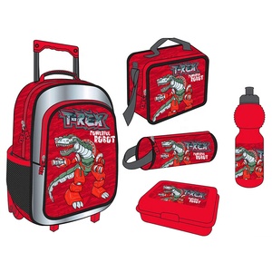 Rolling <strong>Backpack</strong> <strong>17</strong> Inch With Lunch Bag Wheeled Dinosaur Camouflage <strong>5</strong> in 1 School Trolley <strong>Backpack</strong> - Product Image 6