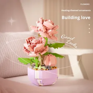 [Soldes] Kit <span class=keywords><strong>de</strong></span> construction LEGO compatible <span class=keywords><strong>de</strong></span> 40 pièces, <span class=keywords><strong>bouquet</strong></span> <span class=keywords><strong>de</strong></span> plantes en pot, fleur éternelle, assemblage <span class=keywords><strong>de</strong></span> plantes, ornement <span class=keywords><strong>de</strong></span> bureau pour - Product Image 4