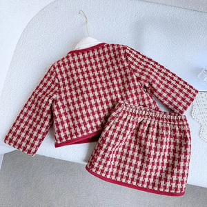 Chic Mùa Đông Phong Cách Cô Gái Trẻ Em Của Trang Phục Giản Dị Mới Rất Phổ Biến Cotton-Lót Ấm Ấm Cúng Vải To Sợi Với Mẫu chữ V - Product Image 4