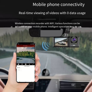 Auto DVR Dashcam Full HD 1080P Dubbele Lens Voor/Achter met Ingebouwde 5G WiFi 2.0 inch IPS Scherm Videorecorder Sony <span class=keywords><strong>Sensor</strong></span> App Besturing - Product Image 2