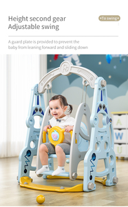 Casa de juegos interior 4 en 1 <span class=keywords><strong>para</strong></span> niños Swing Slide Ocean Balls Pool Equipment Hecho de material PE <span class=keywords><strong>para</strong></span> bebés y niños pequeños - Product Image 4