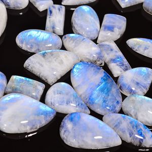 Natural <b>Rainbow</b> Moonstone Loose Cabochon Mix Shape in All Sizes Handmade Beautiful <b>Top</b> <b>Rainbow</b> Moonstone Cabochon Loose Gemstone - Product Image 5