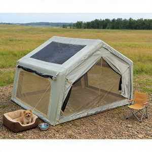 Tente gonflable portable avec un volume de rangement ultra compact pour les excursions de camping en moto ou à vélo - Product Image 3