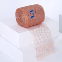 100% tissu tricoté à double couche de rouleau de maille de fil de cuivre pur avec le remplisseur de trou de laine pour la distillation