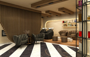 Estación de Barbería y Peluquería Moderna Personalizada para Tiendas Completas |   Conjunto de Muebles para Salón |   Diseño de Interiores para Salón de Belleza Integral - Product Image 5