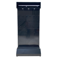 Support de présentation de panneau perforé en métal personnalisé avec boîte à lumière LED magasin seau à brosse robinet matériel outils de peinture électrique accessoires