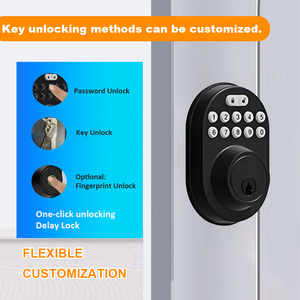 Serrure intelligente WiFi à pêne dormant avec mot de passe Porte d'entrée intelligente avec levier pour porte en bois - Product Image 2