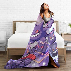 ผ้าห่มลายการ์ตูนเก็นการ์ ผ้าห่มฟลานเนลสำหรับเดินทาง สำนักงาน ห้องนั่งเล่น ขอ<span class=keywords><strong>ง</strong></span>ขวัญ อนิเมะ - Product Image 4