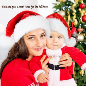 عالية الجودة مخصصة تعبئتها عيد الميلاد بيني القبعات الفتيات المخملية سانتا كلوز قبعة للأطفال الرضع للجنسين السنة الجديدة الطرف التبعي - Product Image 4