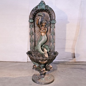 Estatua de bronce de tamaño real para jardín, fuente de agua, estatua de sirena - Product Image 2