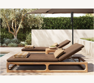 Muebles de Jardín Modernos de Teca, Tumbona para Playa, Piscina y Jardín - Product Image 2