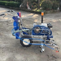Machine de marquage routier TOPROAD à pulvérisation à froid sans air avec pointeur laser pour lignes de signalisation scolaire