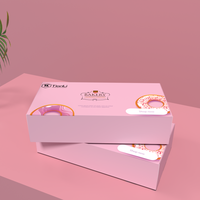 Boîte d'emballage alimentaire de haute qualité avec logo personnalisé Boîte de courrier d'expédition de desserts Boîte à beignets au design personnalisé