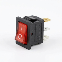 Interrupteur à bascule KCD1-101 à 3 broches, rouge, avec LED, marche/arrêt, 6A 250V AC, 10A 125V AC, certifié CE CQC