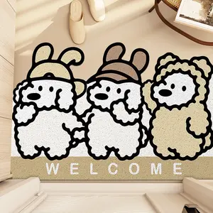 Impression personnalisée Animal Anime tapis de sol logo personnalisé tapis anti-poussière imperméable anti-dérapant PVC tapis de bain en caoutchouc paillasson